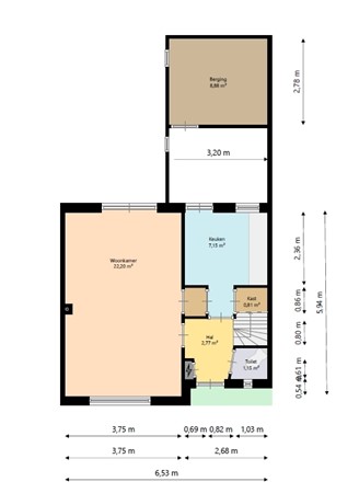 Floorplan - Zandburen 23, 1777 CP Hippolytushoef